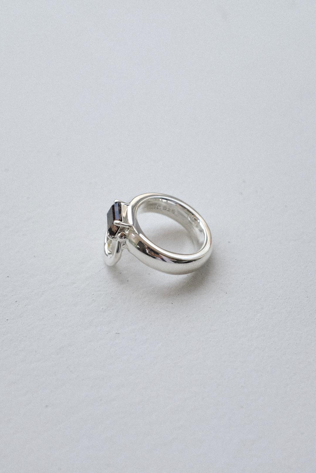 Smoky Quartz Comet Ring