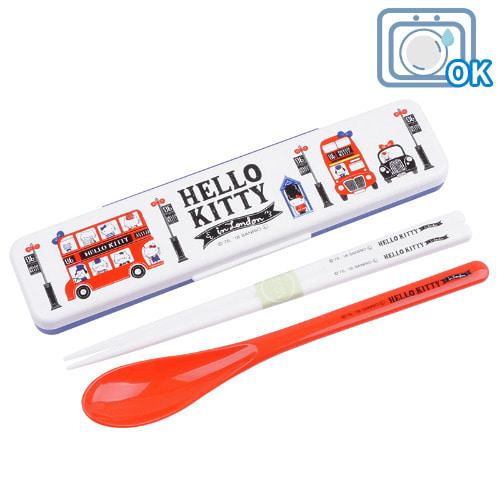 헬로키티 런던 소음방지 콤비세트 수저 어린이 유치원