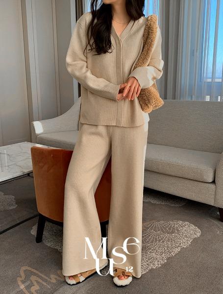 [Muse12]골지 가디건 니트 세트