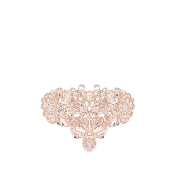 Heart Beads Ring (Baby Pink)