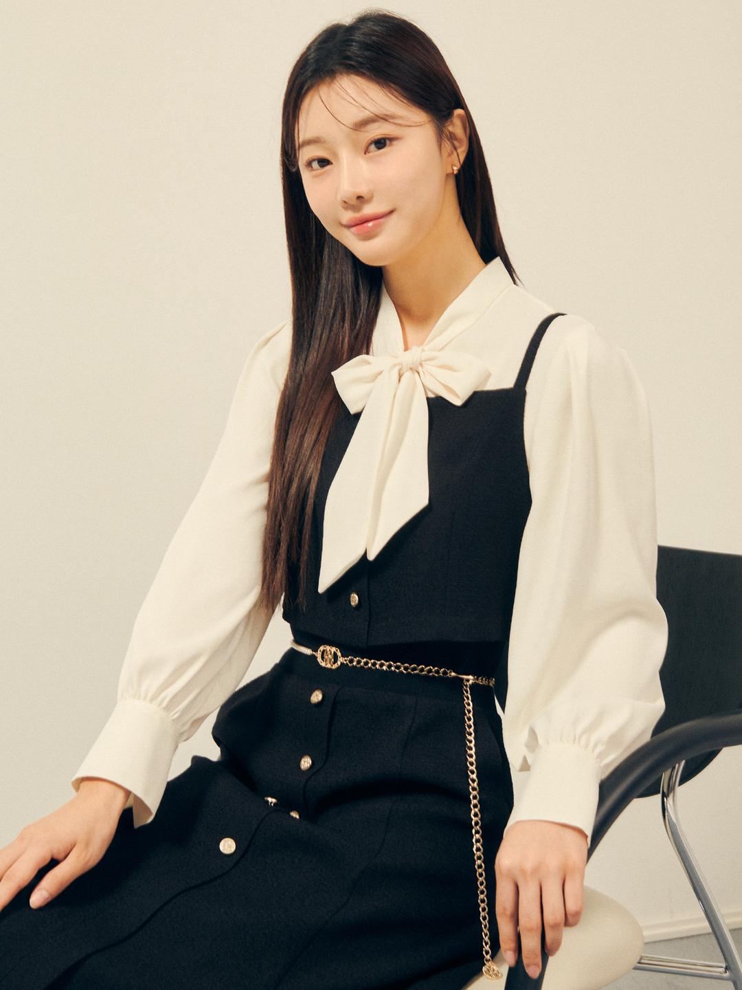 JJ지고트 니트 밴딩 슬리브리스 원피스 (BLACK) GPAA0OP101