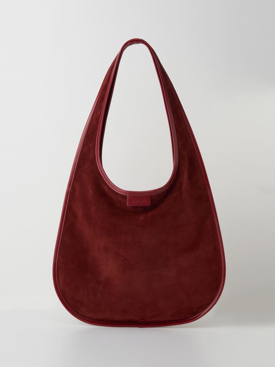 bor suede bag(burgundy)
