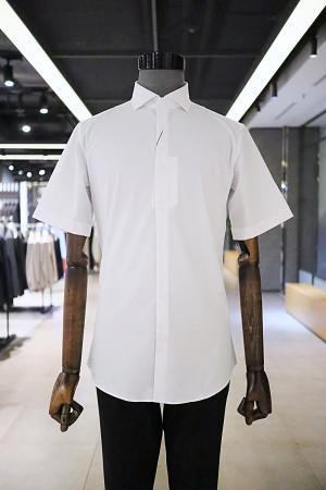이런 상품 어때요? 리버클래시 S/S 화이트 솔리드 사방스판 와이드 카라 슬림핏 반팔 셔츠 LKS31391