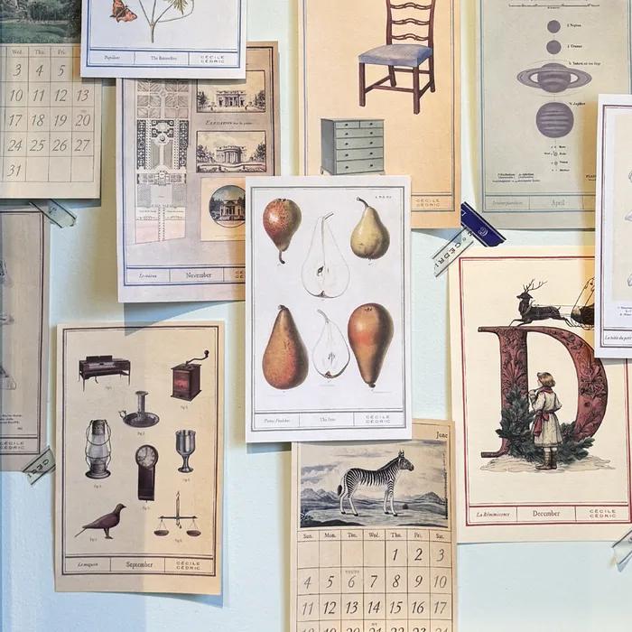 빈티지 무드 아트워크 엽서 세트