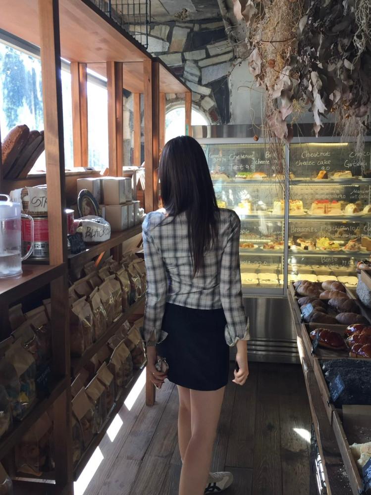 슬림핏 체크 남방 셔츠