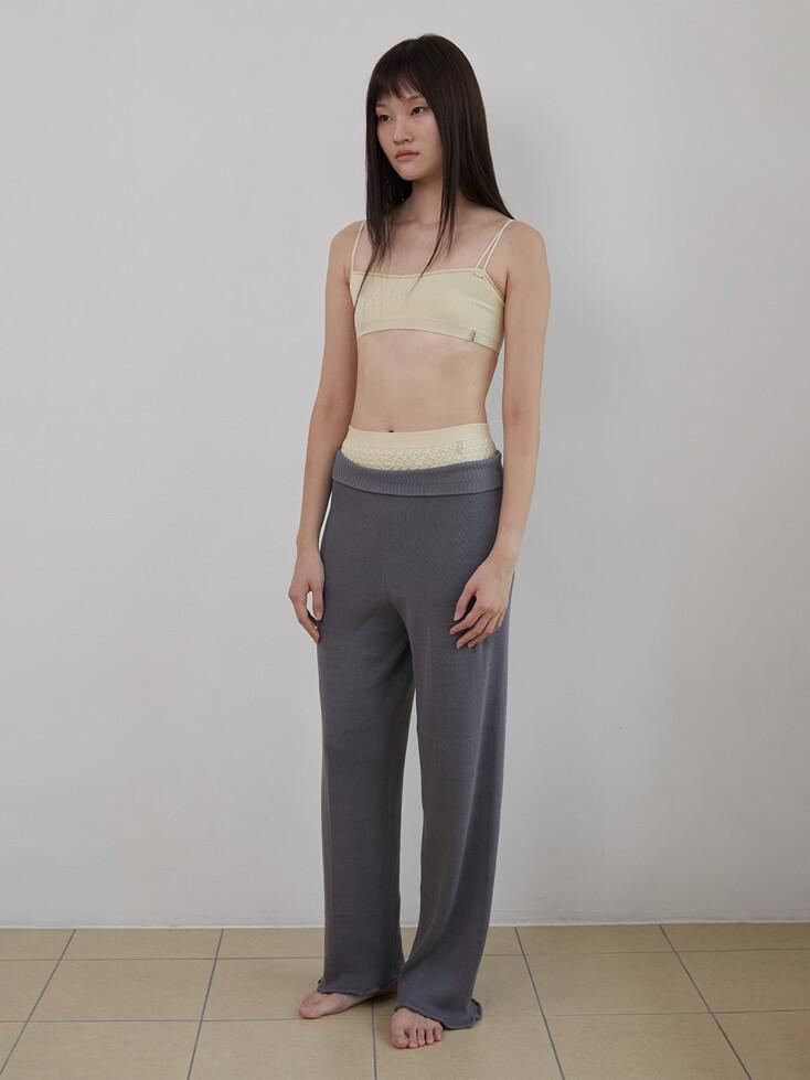 CROSSED STRAP BRA IN POLY VISCOSE (2COLORS)