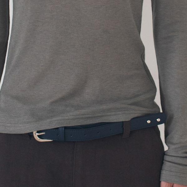 STUD LOW WAIST BELT (NAVY)