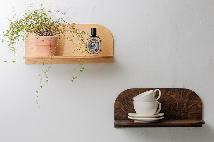 아치형 우드 와이드 벽걸이 1단 선반