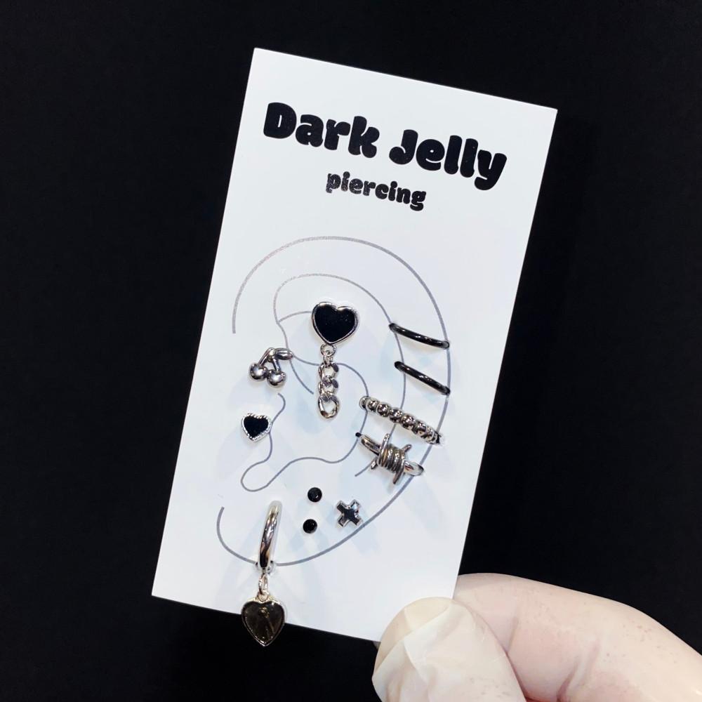다크 빈티지 블랙하트 조합 다크젤리 피어싱