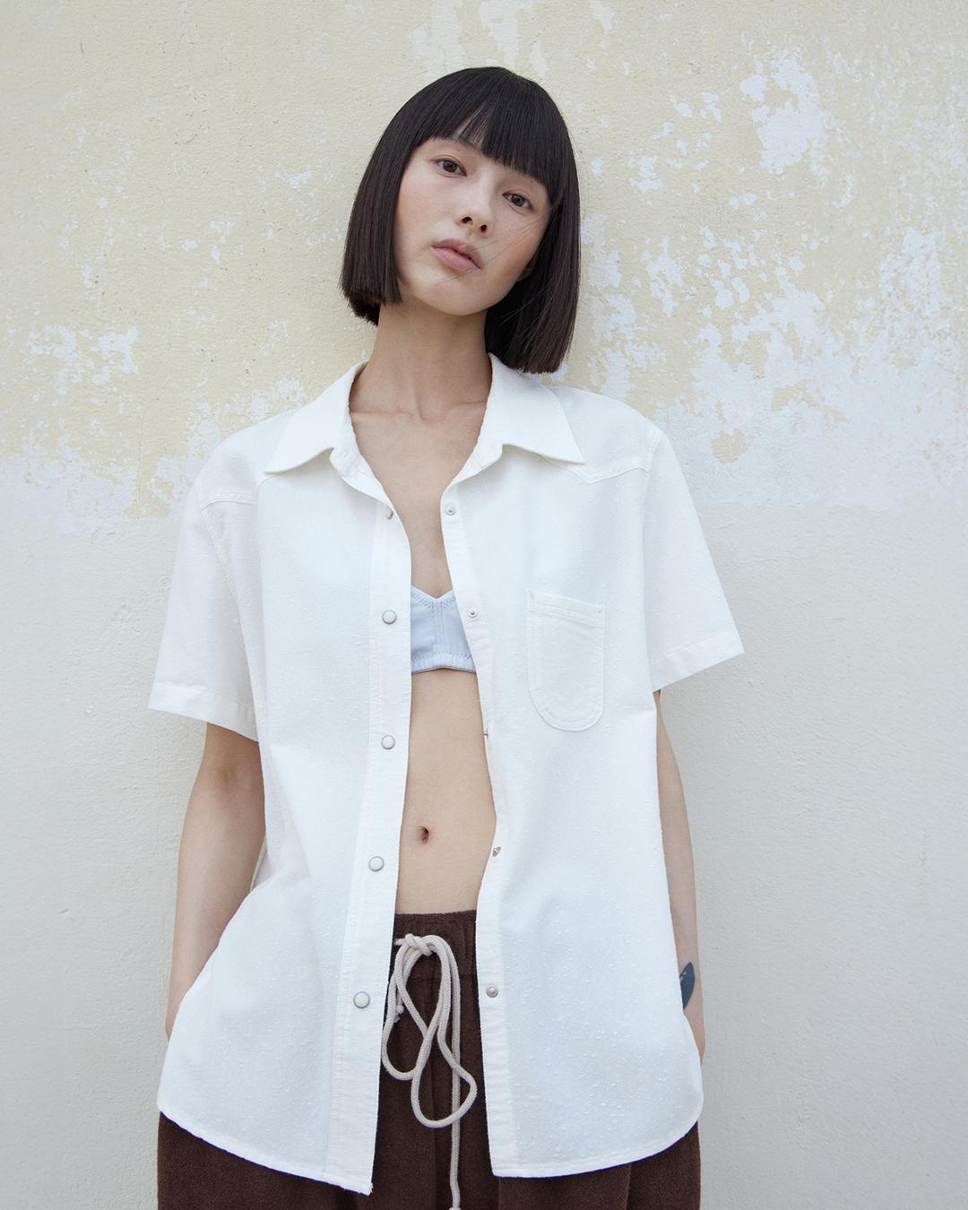 sand pocket shirt (ivory)