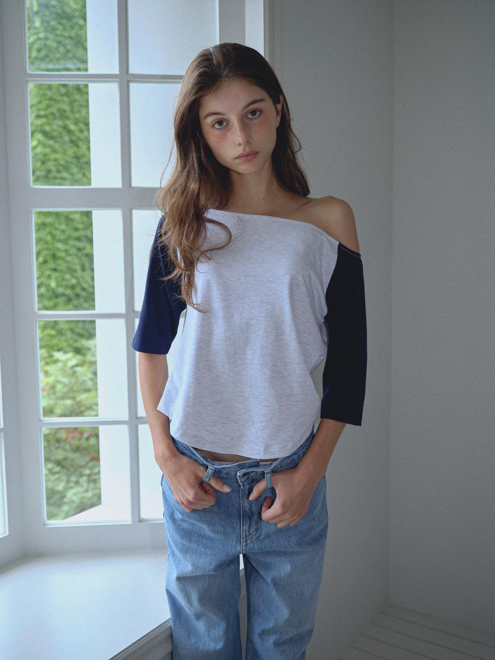 Open shoulder raglan t-shirt ( malange )