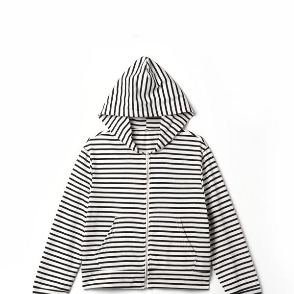STRIPE ZIP UP HOODIE
