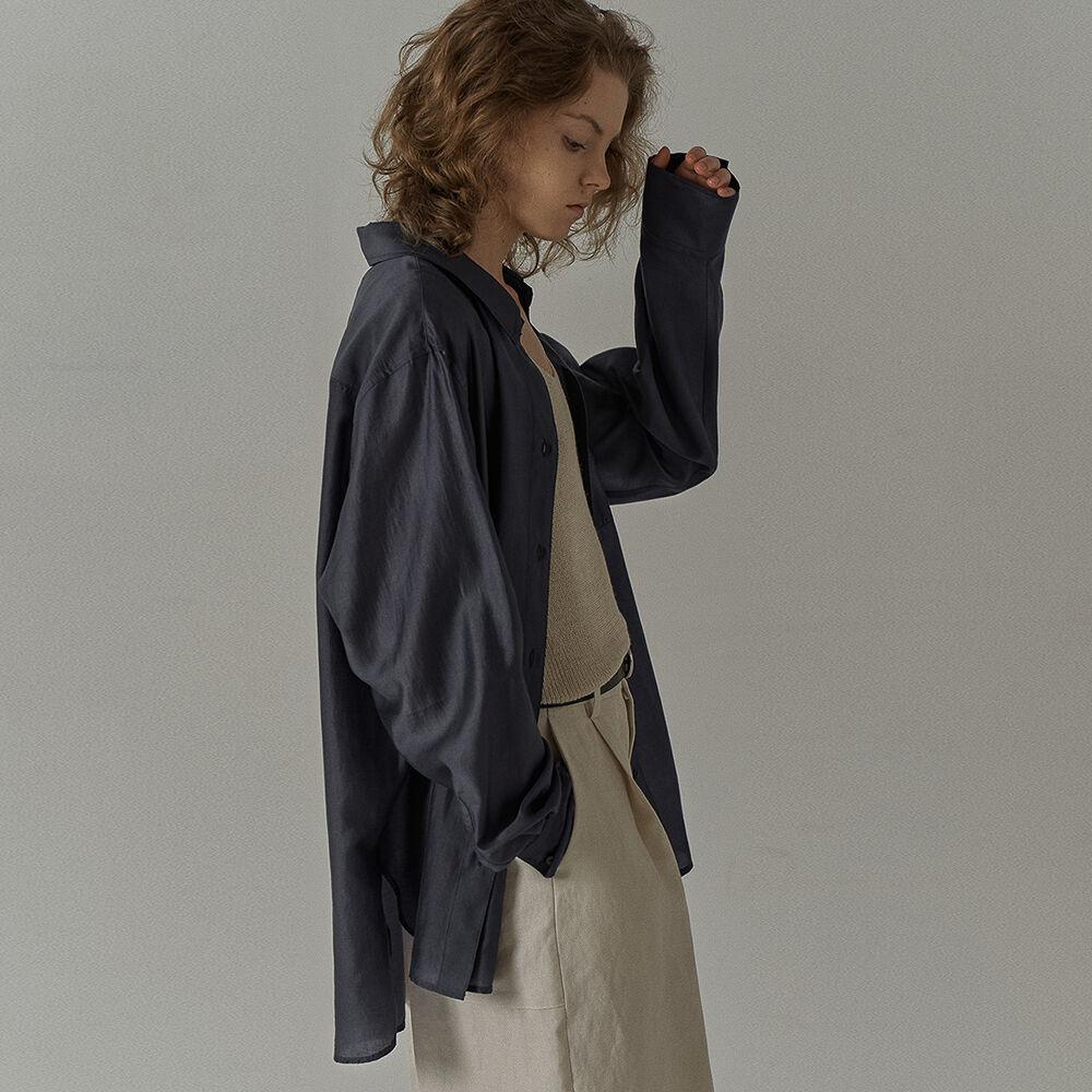 소프트 브리즈 셔츠_blue charcoal