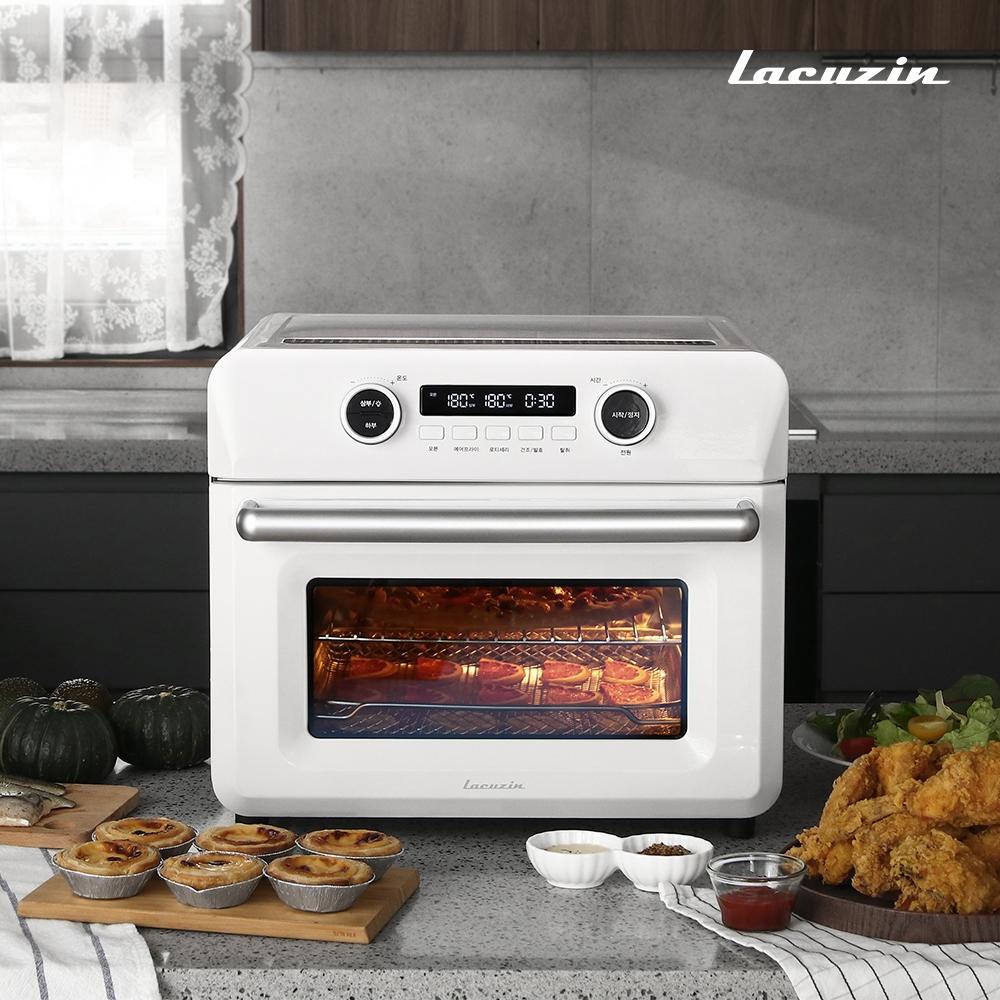 [단독특가] 라쿠진 스마트 스테인리스 에어프라이어 오븐 25L LCZ2506WT 로티세리 발효기능