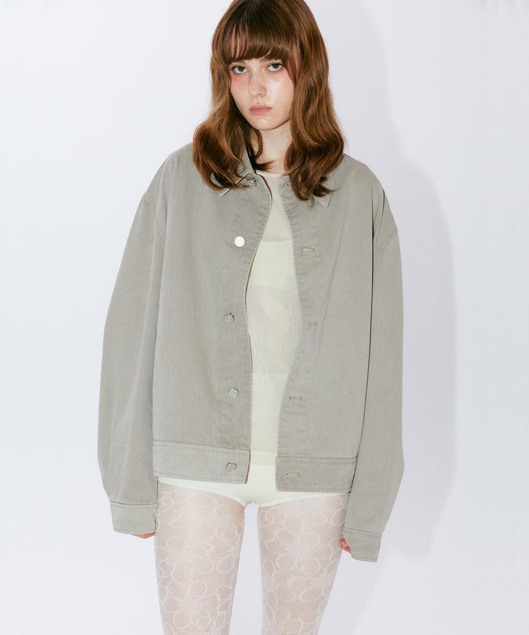 Flaneur Washed Denim Jacket - Beige