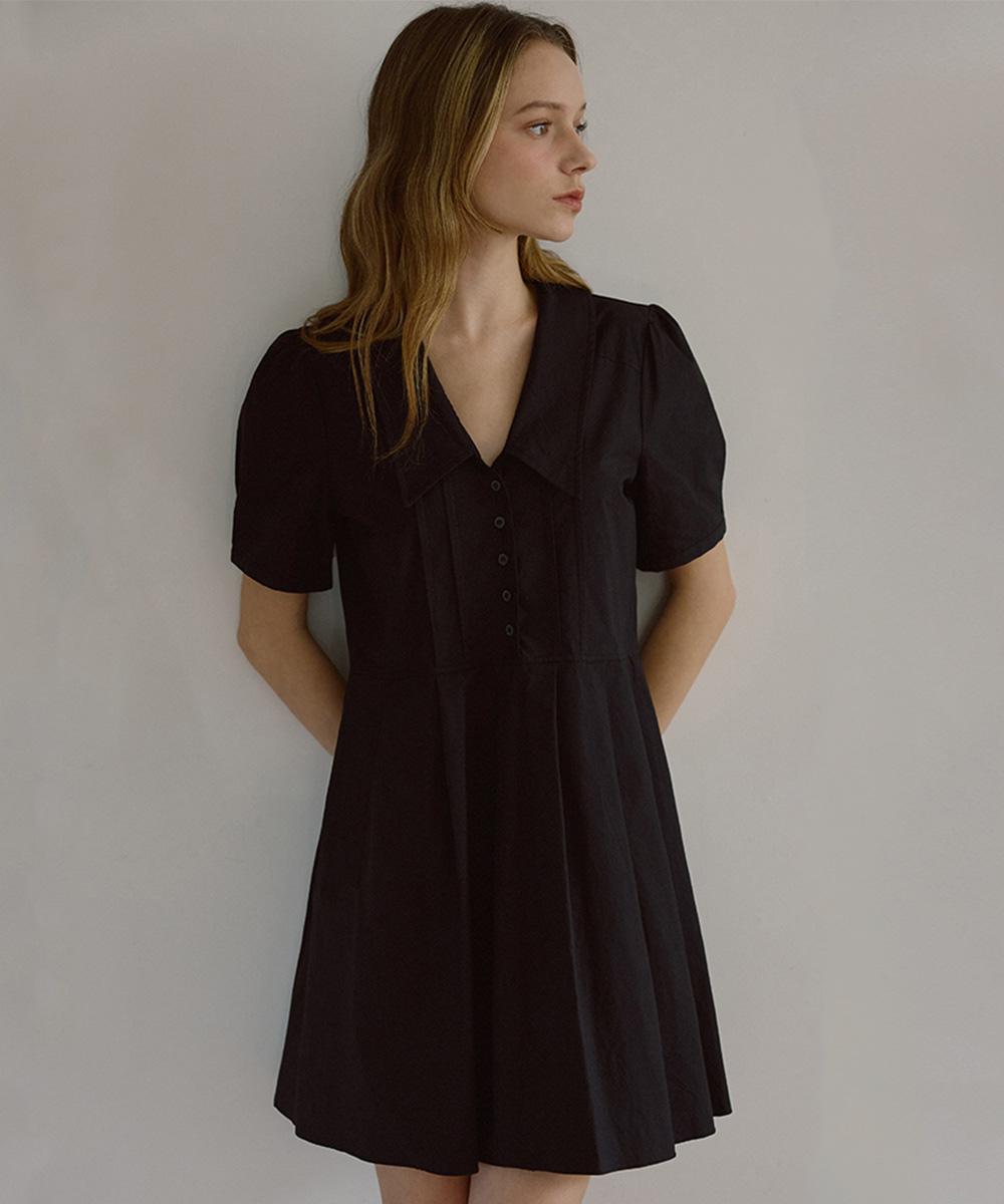 드헤베 Collar Pleats One-Piece