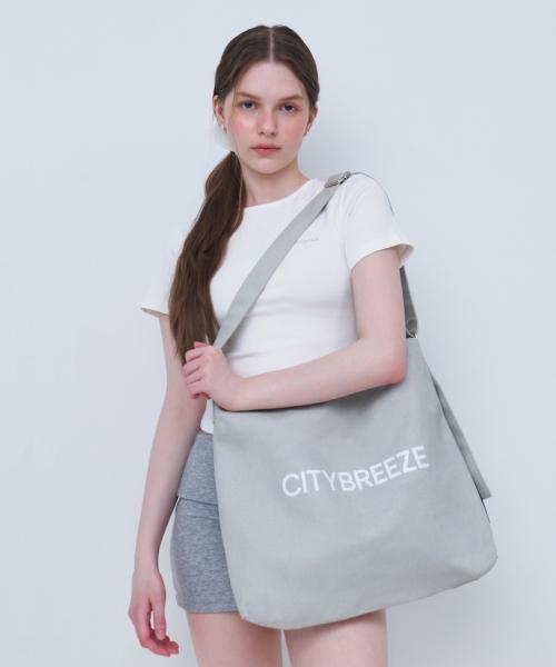 에센셜 로고 빅 에코백_LIGHT GREY
