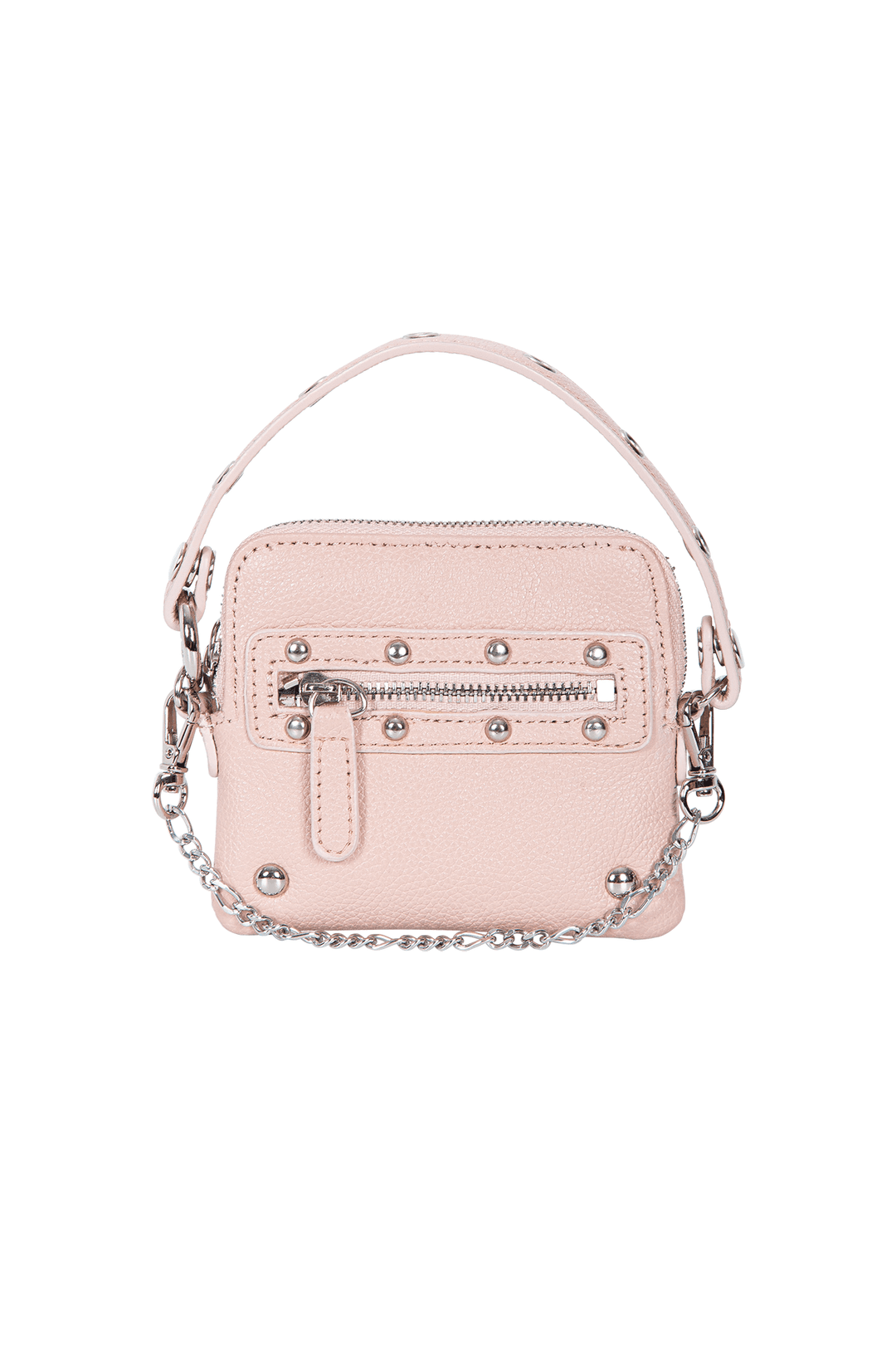 DEINET STUD CROSS CHAIN WALLET IN PINK