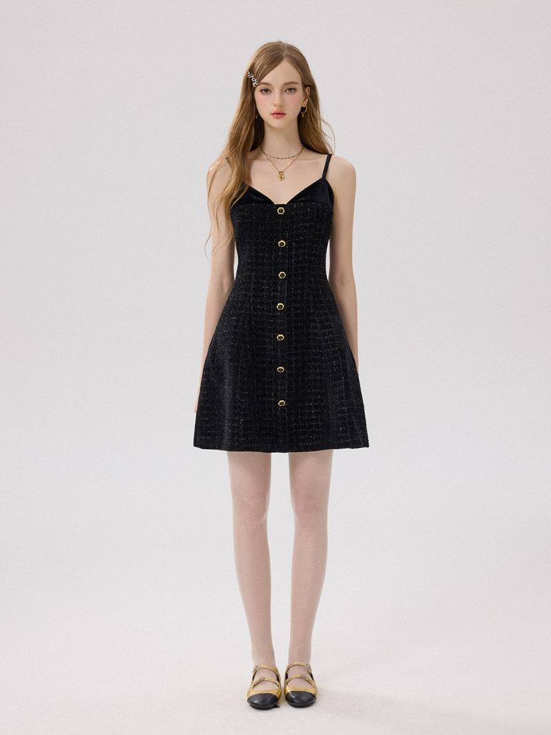 티에르 트위드 미니원피스