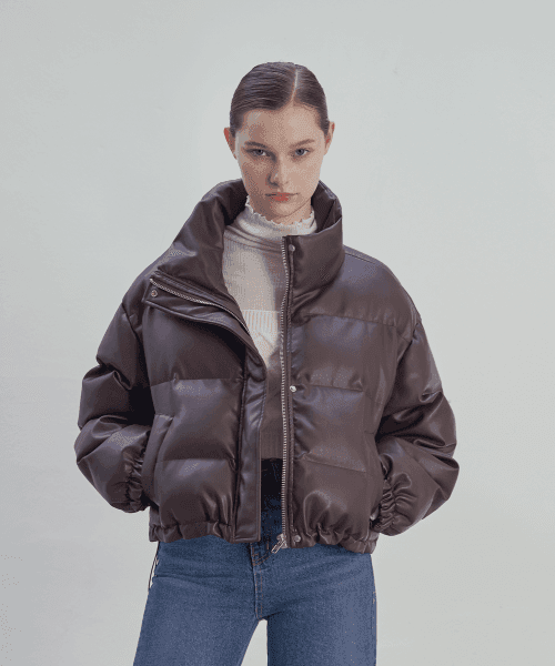 Urban Crop Leather Padding (Brown)