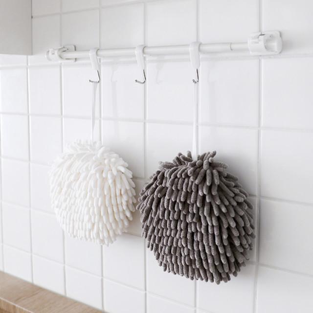 잇데코 자꾸 손이 가는 타올 괴물같은 물흡수 주방수건 고리수건 셔닐 (화이트/그레이)