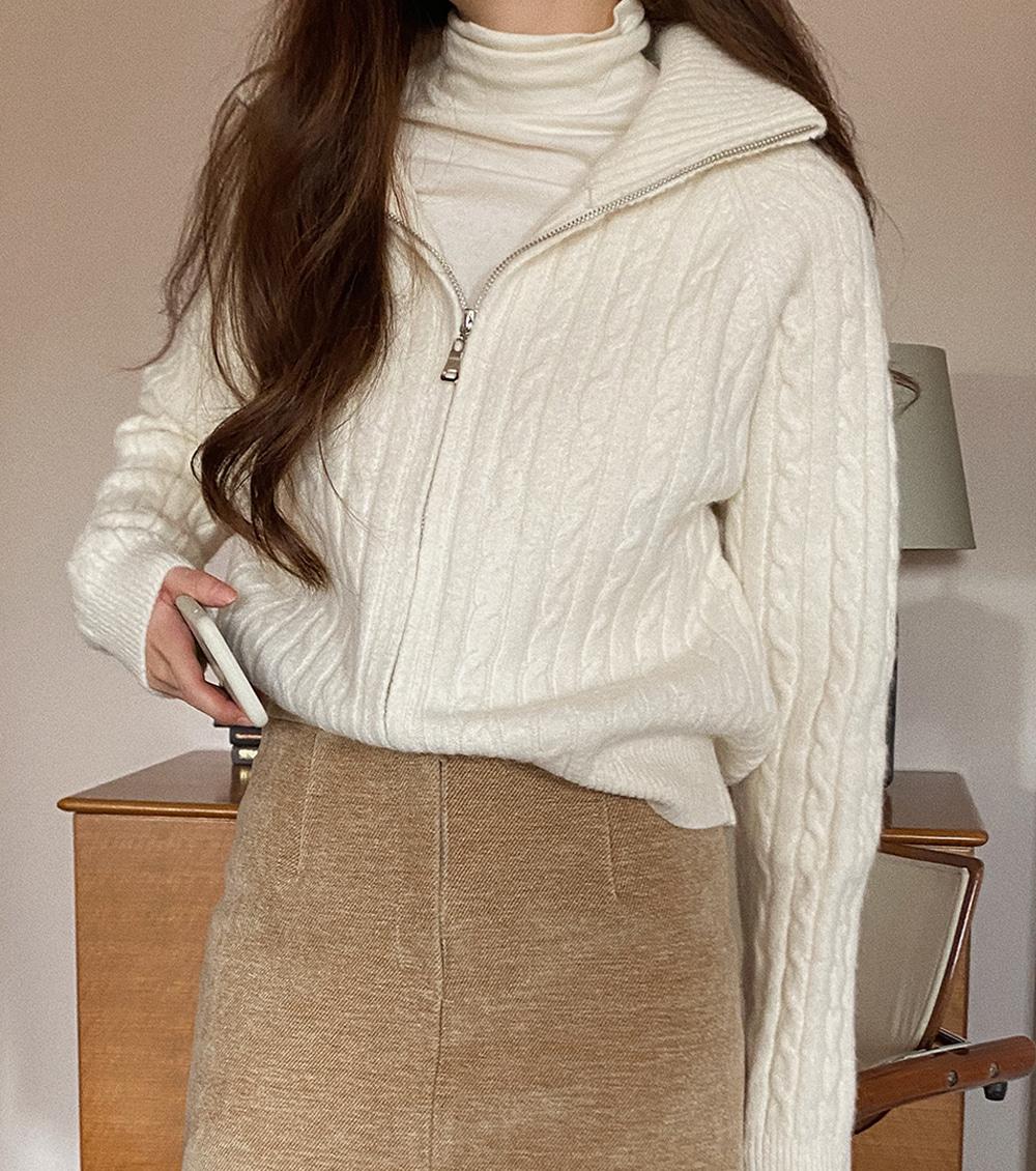 오디너리먼트 (1000장돌파!) 달라 케이블 니트 집업가디건 4color!