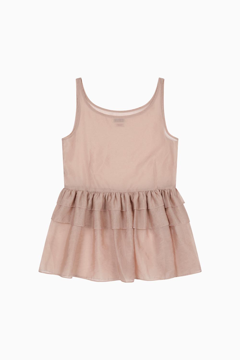 SHEER LAYERED MINI DRESS, PEACH