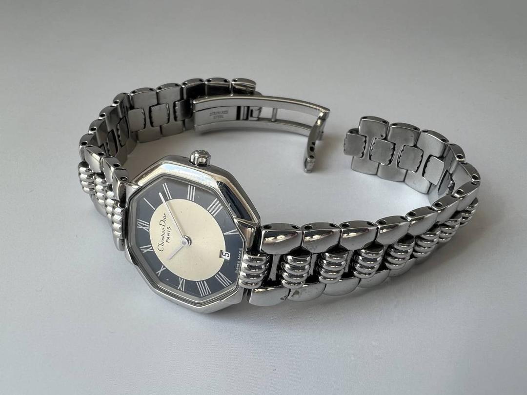 Y88☆★稼働 ベルト破損 クリスチャンディオール D48-106-1 デイト クォーツ 現状品 Christian Dior レディース腕時計 1円