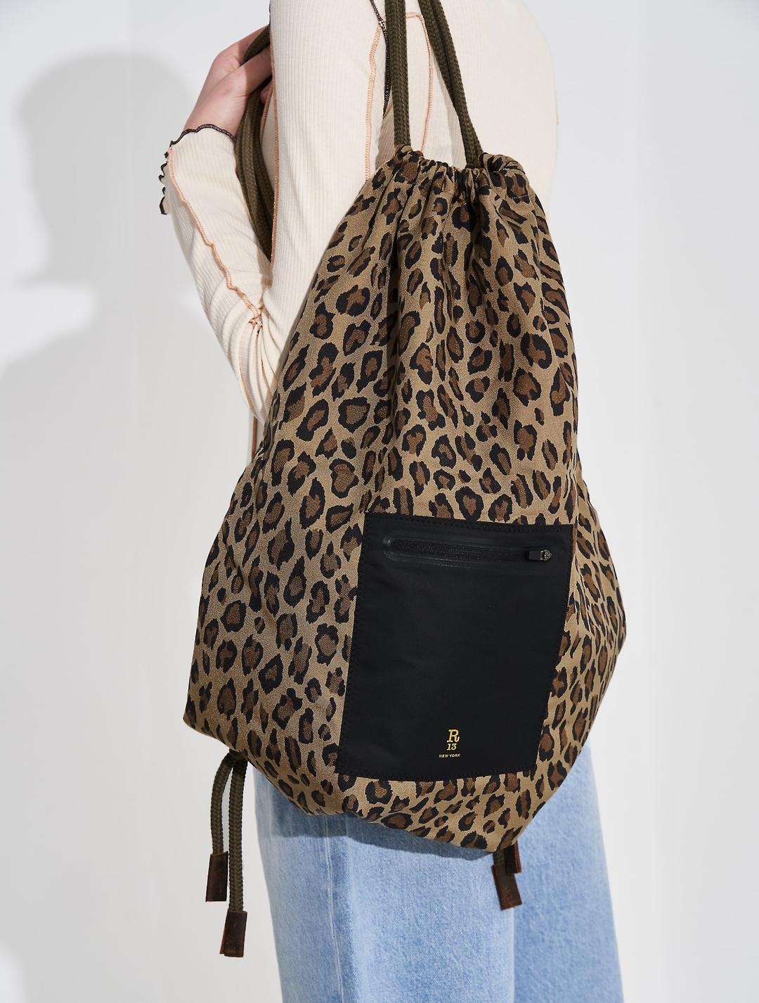 R13 Drawstring Backpack - Leopard