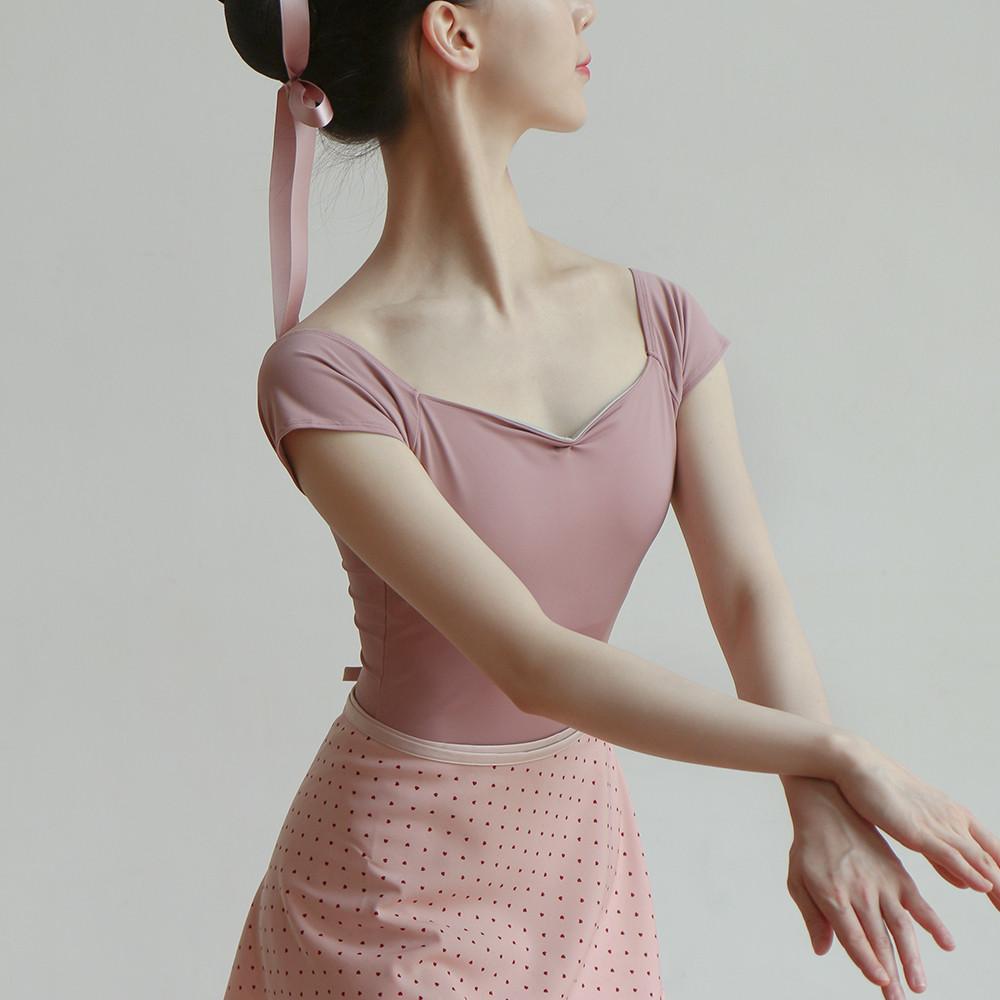 Princess 레오타드 반팔 성인 발레복 무용복 취미 폴댄스 발레