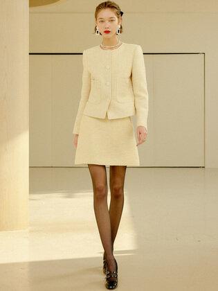 [단독] 베카 트위드 자켓 셋업 / BECCA TWEED JACKET SET UP_4colors