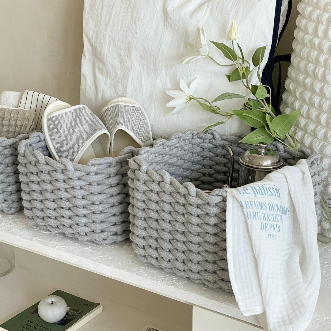 Handmade fabric basket no handle