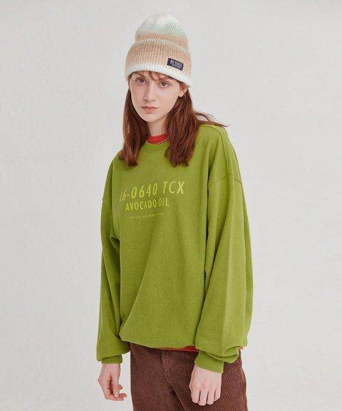 아보카도 컬러코드 맨투맨 - 우먼