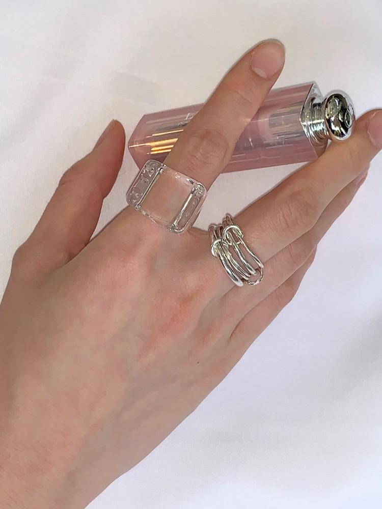 워터볼드링 호마이카반지 볼드반지 볼드링 호마이카링 아크릴반지 투명반지