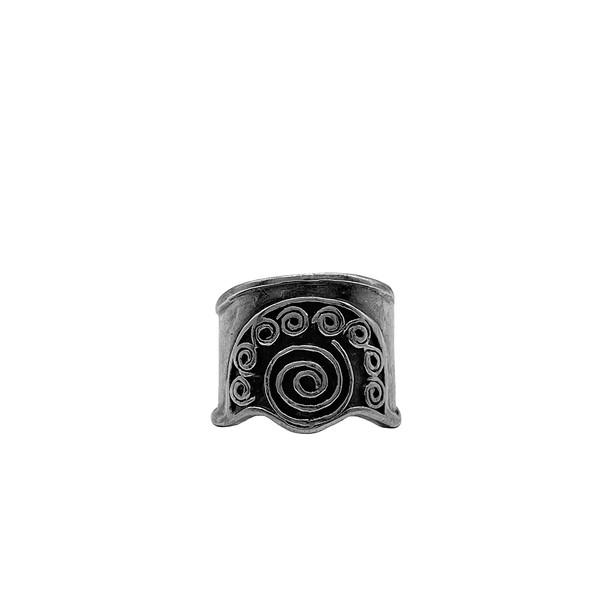 Vintage Tapered swirl 925silver Ring