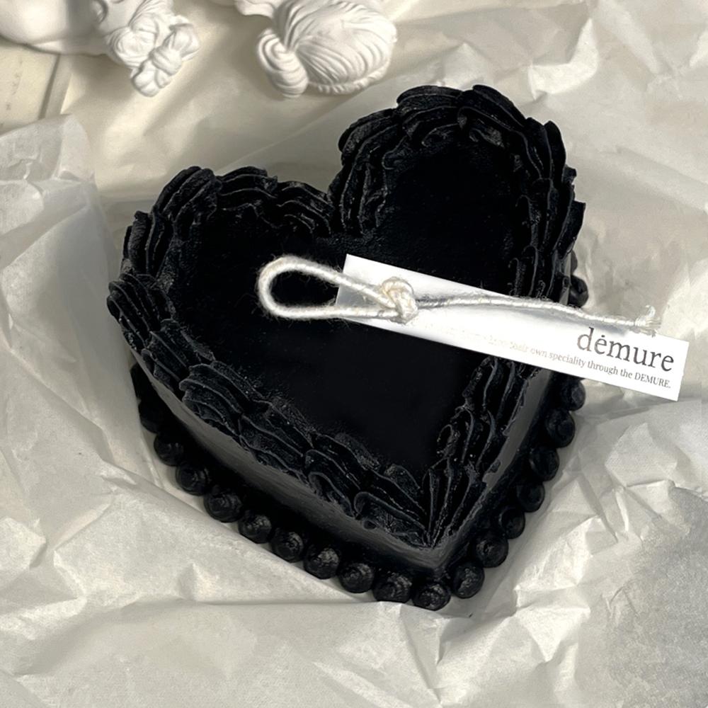 디뮤어 하트 케이크 캔들(선물포장) 선물 불멍 인테리어 소품