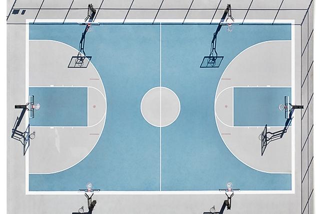 패브릭 빈티지 포스터 감성 사진 액자 농구 코트 F434