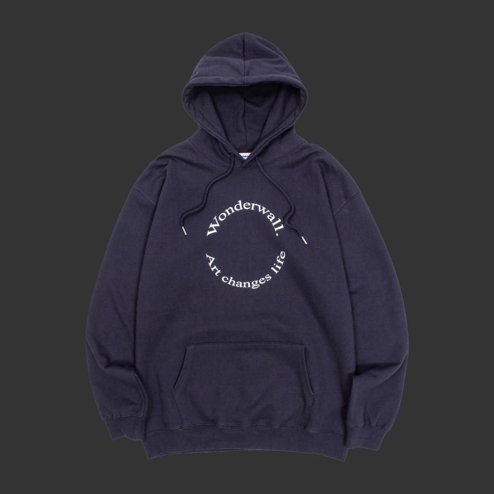 CIRCLE LOGO HEAVY F.TERRY HOODIE (NAVY)