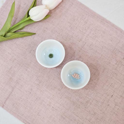 연꽃잔 세트 집들이선물 부부잔 술잔 찻잔