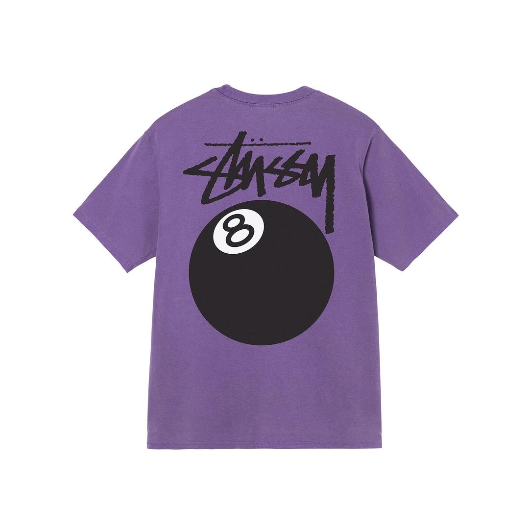 8 BALL PIGMENT DYED TEE - Purple / S