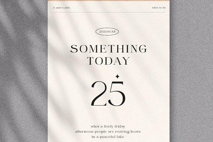 2025년 썸띵투데이 클래식 달력 / 큰글자 벽걸이 달력 캘린더 (우드바포함)