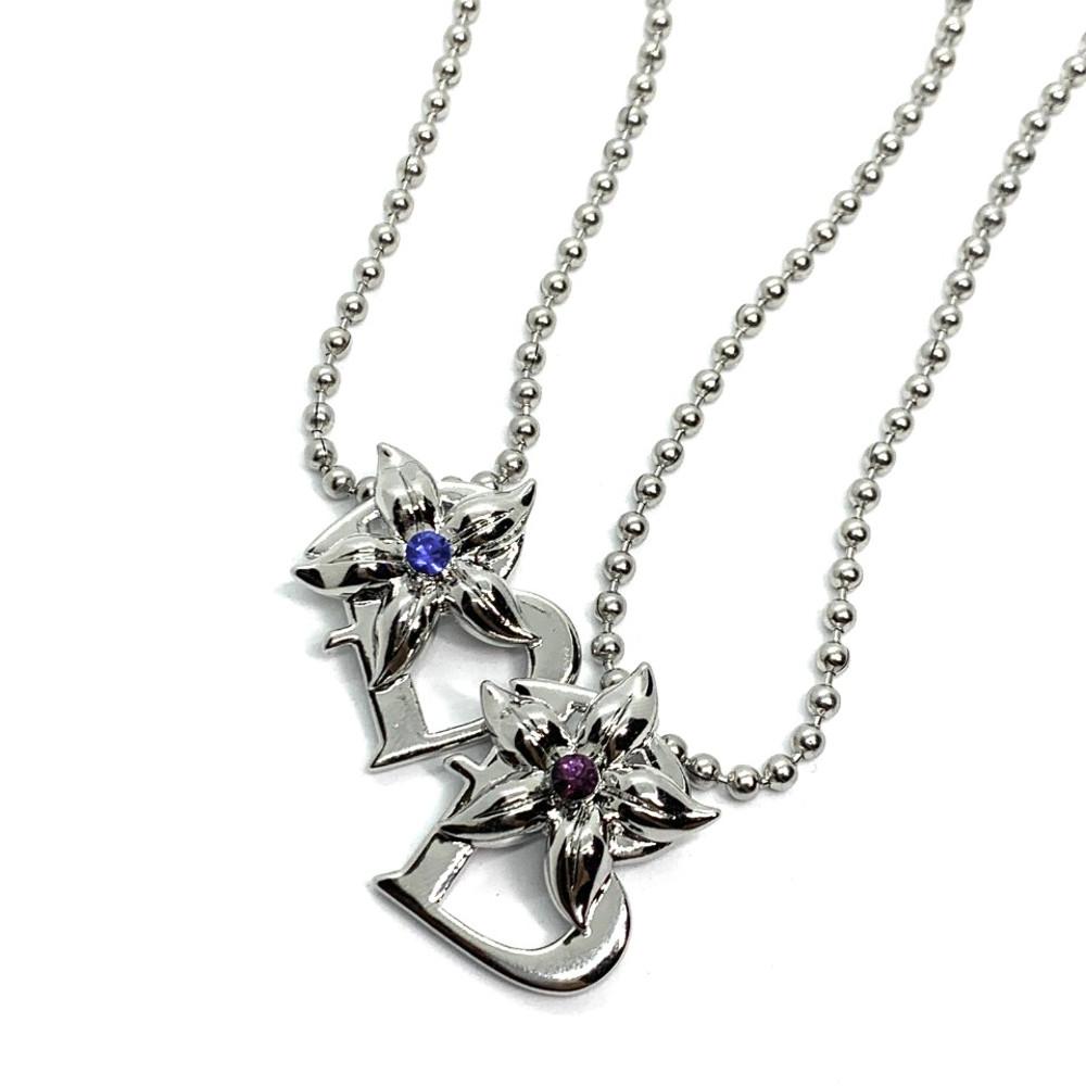 본아웃 데일리목걸이 볼링 자체제작 디자인 브랜드 알파벳 꽃봉오리 큐빅 보석 써지컬 목걸이