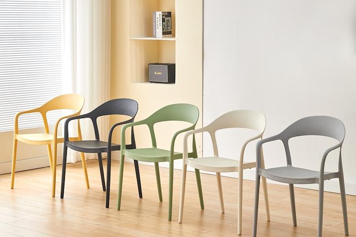 제커드 편한 식탁의자 팔걸이 플라스틱 카페 인테리어 테이블 의자