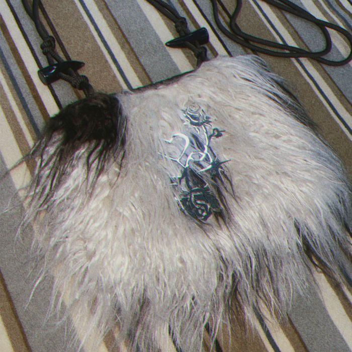 macy fur mini bag-brown