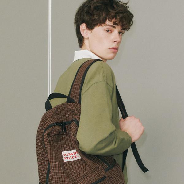Daily backpack_Check Brown