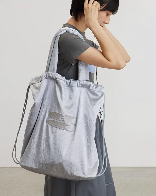 CRYINGCENTER 로고 스트링 백 (실버)