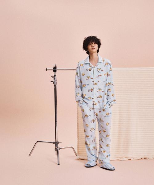 [리락쿠마] 쿠마들의 자유시간 긴팔 파자마(LIGHT BLUE)_SPPPG23U04