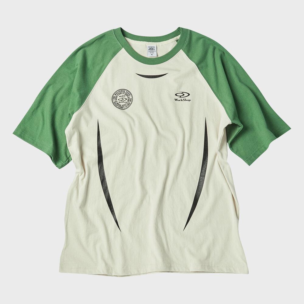 커브드 라인 래글런 반팔티 라이트 베이지