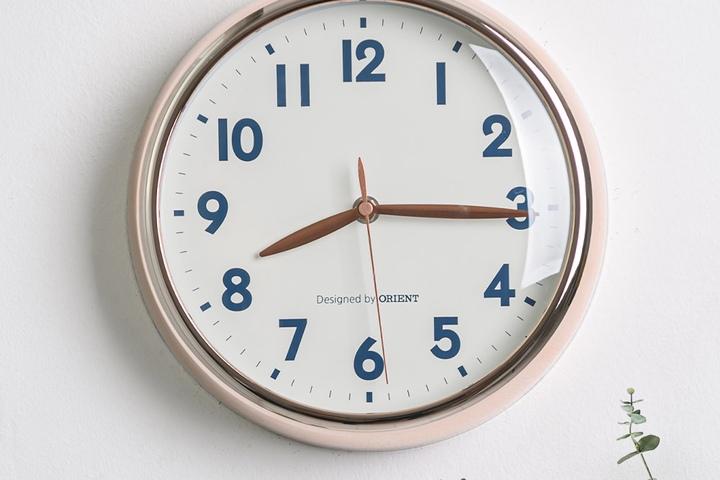 무소음 로즈골드 인테리어벽시계