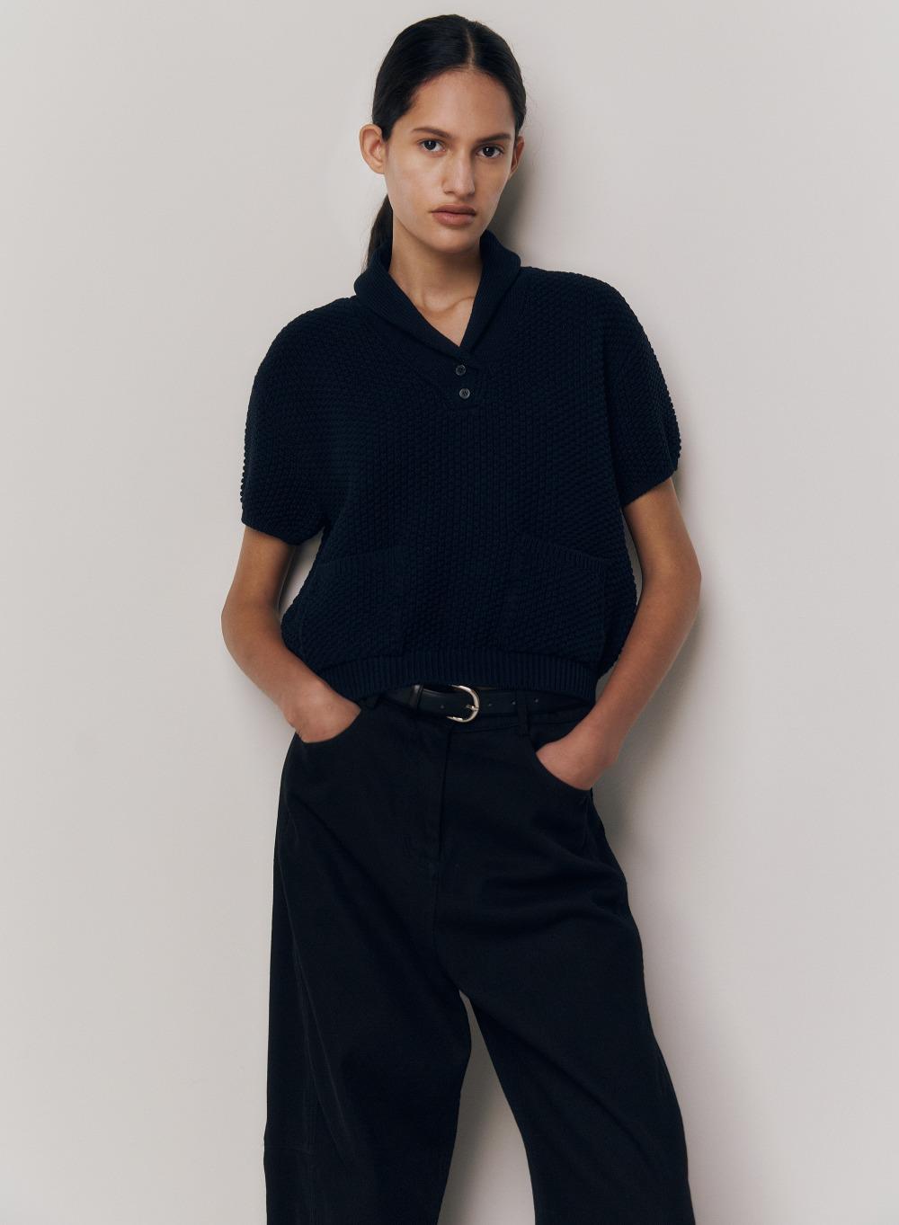 Verbena Collar Knit Dark Navy